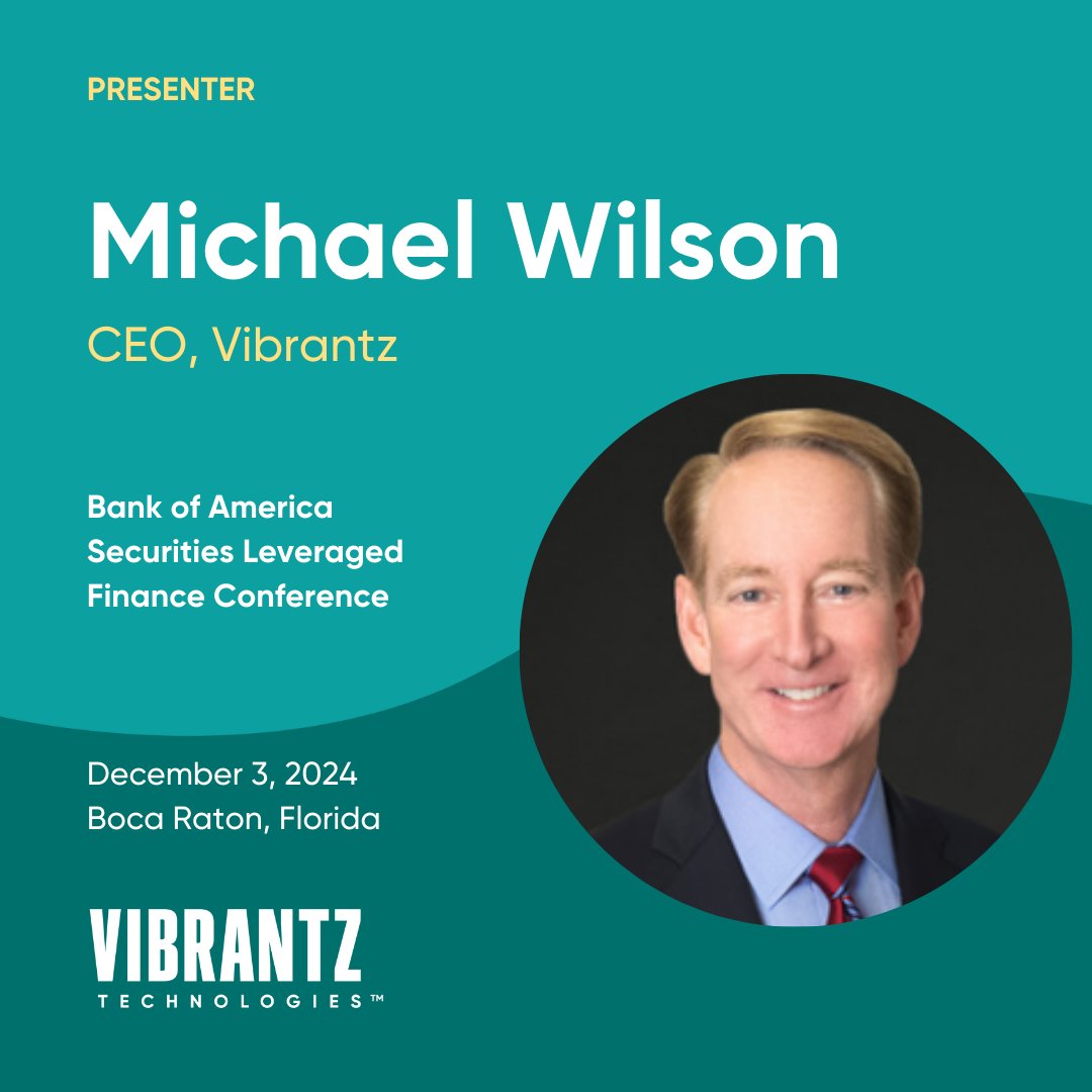 Vibrantz CEO, Michael Wilson, will present at the Bank of America Securities Leveraged Finance Conference. He will discuss an overview of Vibrantz, 2024 performance and key initiatives: vibrantz.com/press/vibrantz…