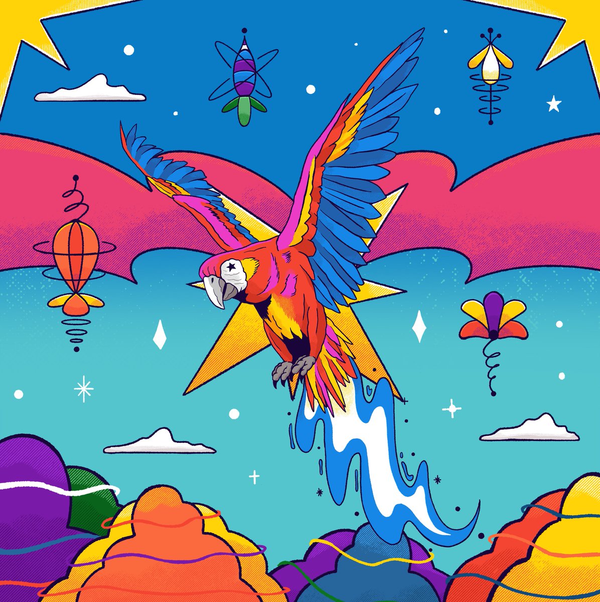 daniloitty's tweet image. Visual Identity for the first edition of the Aramacaw Festival.
#aramacaw #aramacawfestival #solarpunk
#solapunkart #arara #NatureInspired  #Sound #itty #daniloitty #illustration  #illustrationart #ILLUSTRATION2025 #visualidentity #Web3 #Web3Community #Web3Gaming #Web3Startup