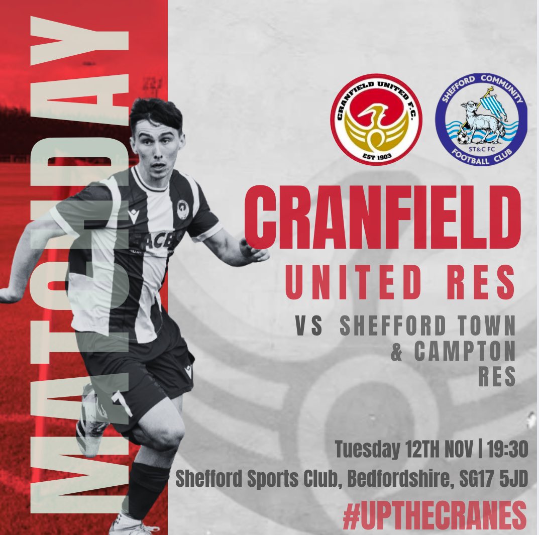 🏗️ | Matchday for the Reserves

The Reserves are ready to take on Sheffield Sports Club this evening!
🗓️ Tonight, 19:30 KO
📍 Sheffield Sports Club

⚽💪 #UpTheCranes