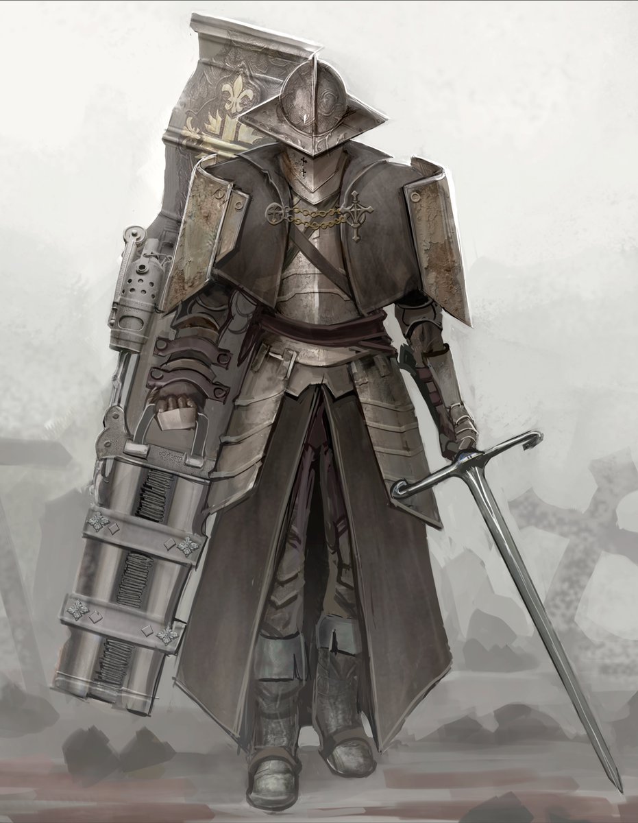 hvdr02pix's tweet photo. Knight of the Cold Blood 
Tried to combine the Bloodborne and Trench themes and create something unique https://t.co/nQCoWVwxcz