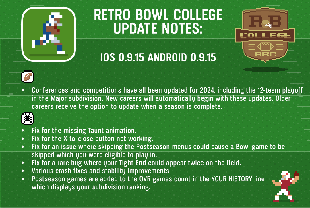 Retro Bowl tweet media