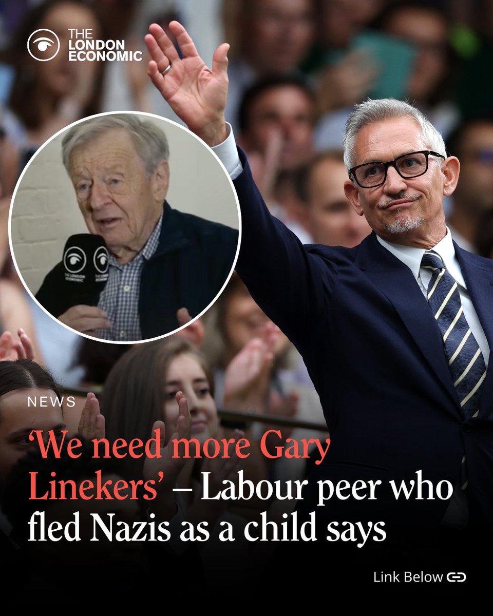 LondonEconomic's tweet photo. Lord Dubs has credited Lineker for using his platform to support those fleeing war and persecution in their own countries. https://t.co/kG63BiTGFL