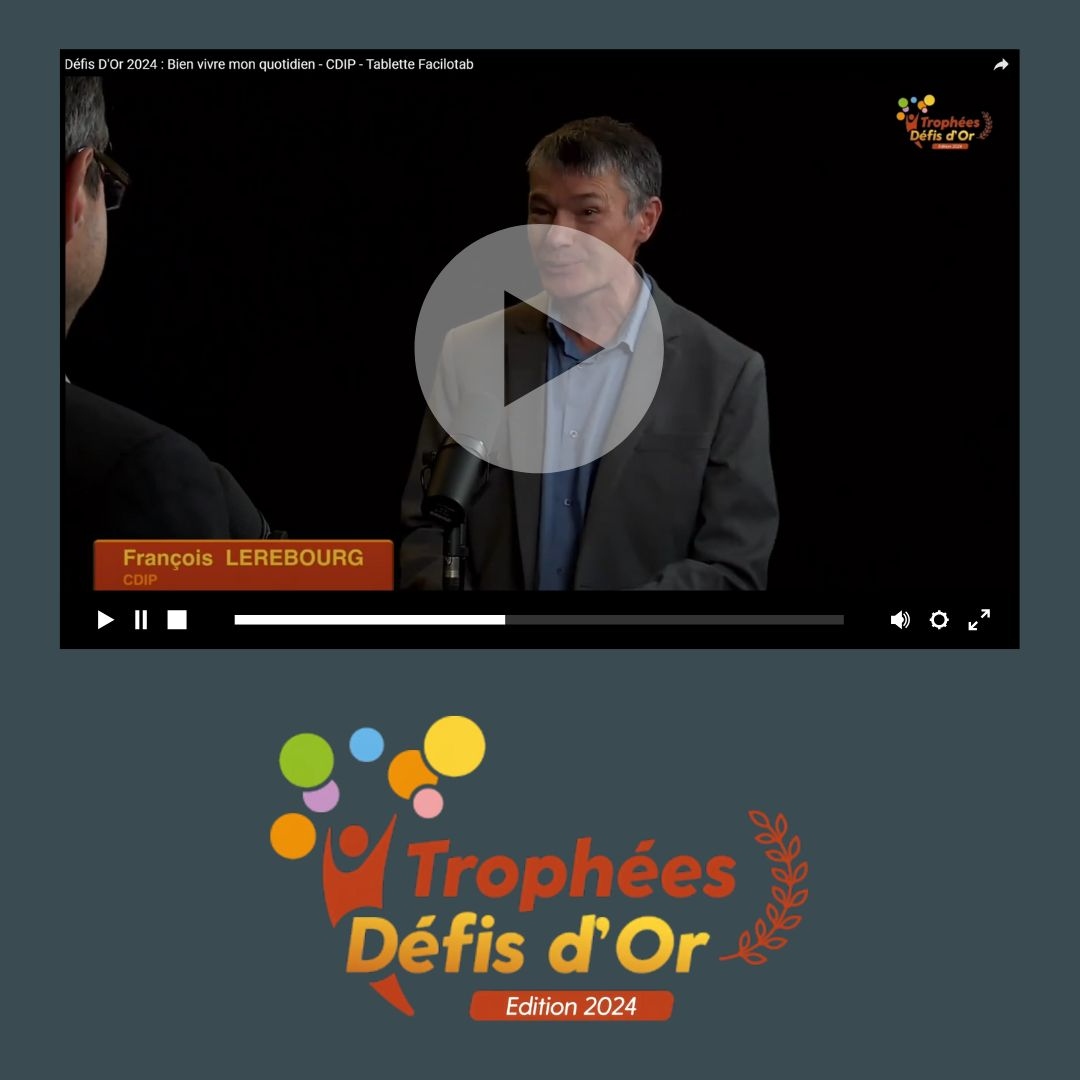 🏅 La tablette Facilotab a été nommée dans la catégorie "Bien vivre mon quotidien"  des Défis d'Or 2024

👉  Vous pouvez encore voter  ici :  zurl.co/97de