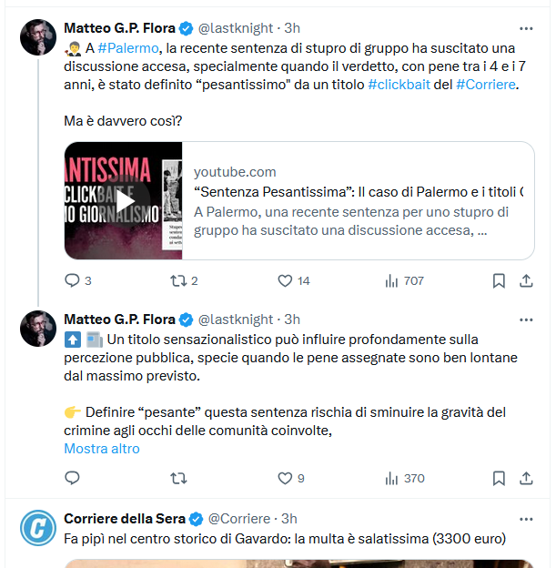 FabioSpadea's tweet photo. @lastknight mi fa molto ridere la sequenza nella mia timeline: sotto al tuo post, giusto uno dai toni simili del corriere (magari questa volta il titolo è giustificato, non ho approfondito, ma noto un certo trend...) https://t.co/KYIpw0bbHF