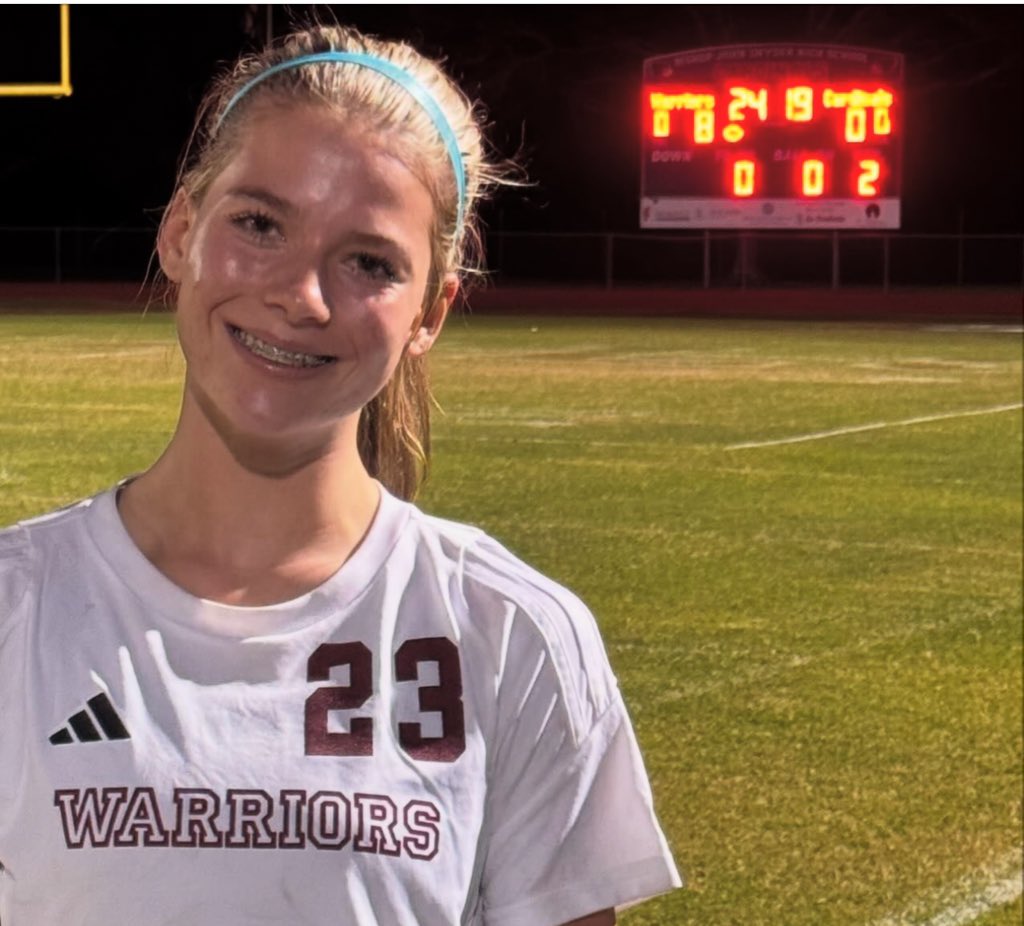 Come out and see Jaycie and this exciting group of players tonight just down the road at Baldwin!  Kickoff at 5:30! Boys play after! #RoadWarriors