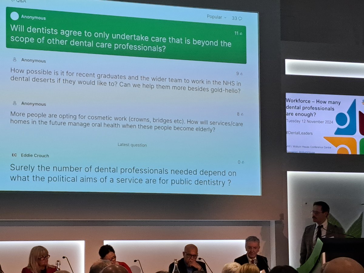 GDC (@gdc_uk) on Twitter photo Workforce - How many dental professionals are enough?
Panel discussion and Q&A at today’s DLN facilitated by <a href="/complexodontome/">Professor Adrian Thorp</a> with <a href="/thackeraydental/">Simon Thackeray</a> <a href="/DrDHFelix/">David Felix</a> <a href="/NesDental/">NES Dental</a>, Debbie Reed <a href="/BADNUK/">The British Association of Dental Nurses</a>, Shalin Mehra @rodericksdentall, and <a href="/CarolineLappin/">Caroline Lappin</a> <a href="/healthdpt/">Department of Health</a>
#DentalLeaders #dentistry Workforce - How many dental professionals are enough?
Panel discussion and Q&A at today’s DLN facilitated by <a href="/complexodontome/">Professor Adrian Thorp</a> with <a href="/thackeraydental/">Simon Thackeray</a> <a href="/DrDHFelix/">David Felix</a> <a href="/NesDental/">NES Dental</a>, Debbie Reed <a href="/BADNUK/">The British Association of Dental Nurses</a>, Shalin Mehra @rodericksdentall, and <a href="/CarolineLappin/">Caroline Lappin</a> <a href="/healthdpt/">Department of Health</a>
#DentalLeaders #dentistry