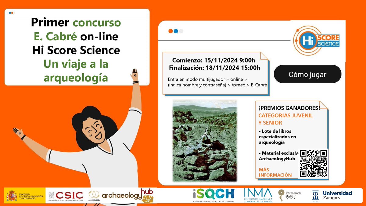 CSIC Divulga (@csicdivulga) on Twitter photo 📱 Primer concurso Encarnación Cabré de <a href="/HiScoreScience/">HiScoreScience</a>: un viaje a la arqueología. El juego de preguntas y respuestas invita a explorar el fascinante mundo de las civilizaciones antiguas o desenterrar secretos de culturas perdidas. Del 15 al 18 de nov.➡️ csic.es/es/agenda-del-… 📱 Primer concurso Encarnación Cabré de <a href="/HiScoreScience/">HiScoreScience</a>: un viaje a la arqueología. El juego de preguntas y respuestas invita a explorar el fascinante mundo de las civilizaciones antiguas o desenterrar secretos de culturas perdidas. Del 15 al 18 de nov.➡️ csic.es/es/agenda-del-…