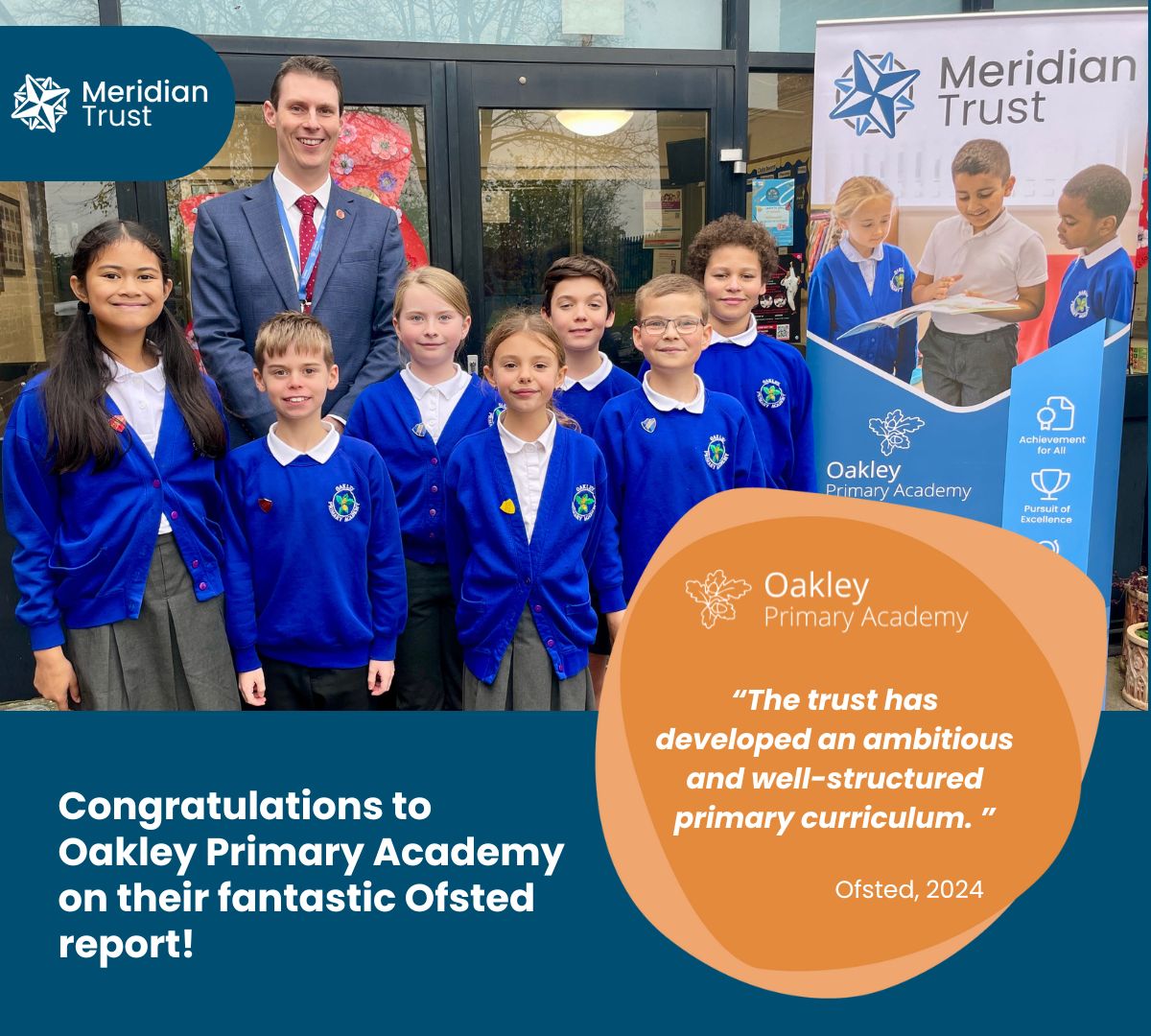 Meridian Trust (@meridiantrustuk) on Twitter photo Congratulations to <a href="/OakleyPrimary/">Oakley Primary</a> on a fantastic Ofsted Report! 👏
You can read more about the inspector's findings here: buff.ly/4fsQj80
#PursuitOfExcellence #MeridianTrust Congratulations to <a href="/OakleyPrimary/">Oakley Primary</a> on a fantastic Ofsted Report! 👏
You can read more about the inspector's findings here: buff.ly/4fsQj80
#PursuitOfExcellence #MeridianTrust