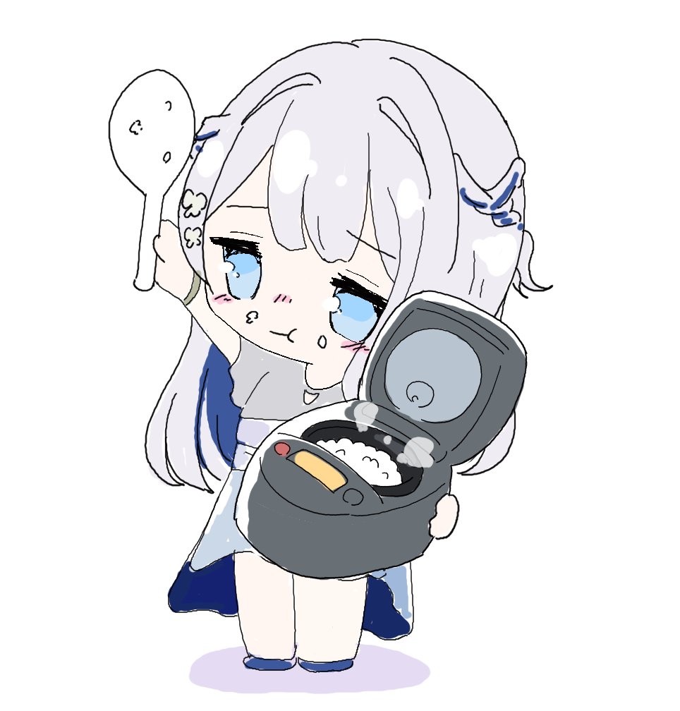 「ごはん! #ヨノアート 」|夜月ユウ@VirtualArtistのイラスト