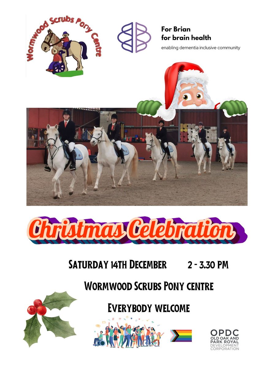 oldoakparkroyal's tweet image. 📢 @ForBrian_ are holding a Christmas Celebration on Sat 14th Dec at the Wormwood Scrubs Pony Centre! 🐴 

Drop by between 2 - 3:30pm to join in the festive fun - everyone is welcome! 🎄 ❄️ 

Supported by OPDC&apos;s Small Grants Scheme ❤️