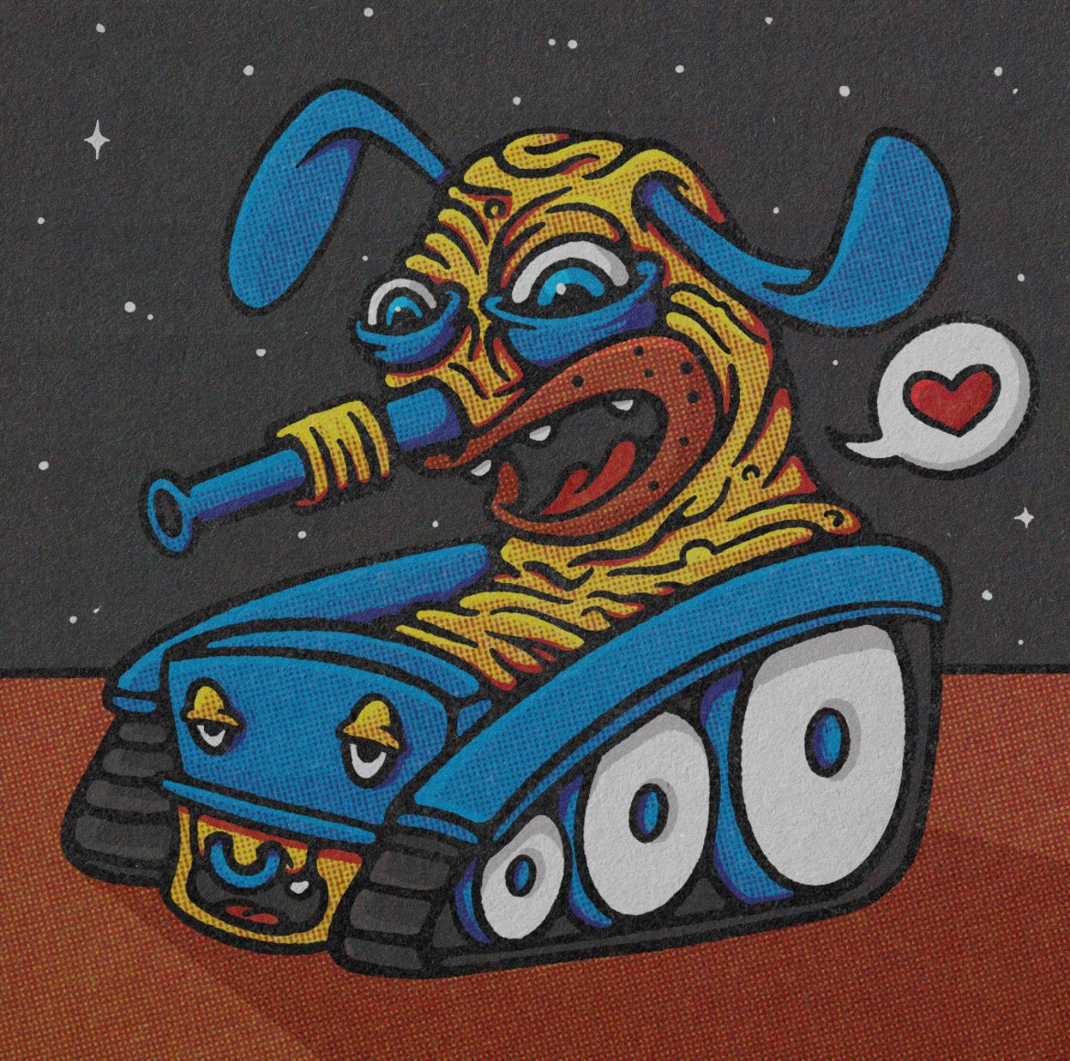 La_Commissione's tweet photo. The Tank Dog of @PopWonderNFT World by @WoodenCyclops https://t.co/zmpjSyOSGc