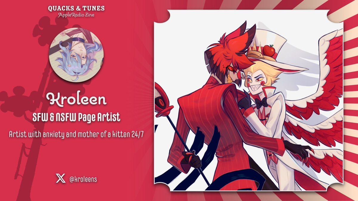 .•♫•♬• 𝐂𝐎𝐍𝐓𝐑𝐈𝐁𝐔𝐓𝐎𝐑 𝐒𝐏𝐎𝐓𝐋𝐈𝐆𝐇𝐓𝐒 •♬•♫•.

Introducing Kroleen! Be on the lookout for their art here at our SFW zine!

Check them out here at <a href="/kroleens/">Kroleen🔞</a> !