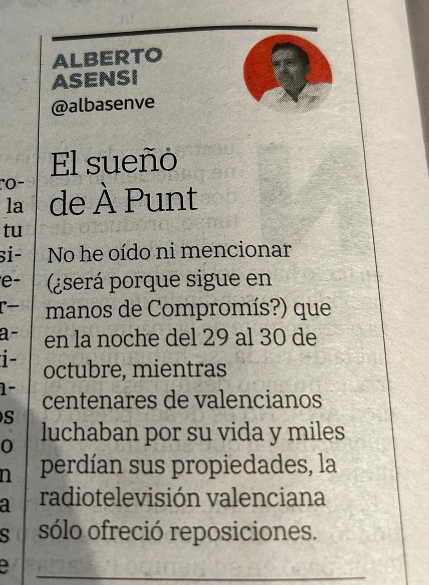 Ballester_paco's tweet photo. És prou lamentable que el senyor Asensi @albasenve falte a la veritat i que @lasprovincias no contraste el que publica. L'informatiu @apuntnoticies acabà a les 22:07 i tot seguit es va emetre un programa especial amb una durada de 112 m: https://t.co/wYX8hyRWYx #Dana https://t.co/qJ1dWkkNU3