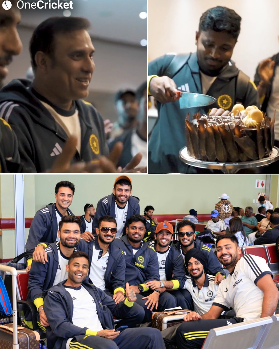OneCricketApp's tweet photo. Sanju Samson's birthday celebrations with 𝒕𝒉𝒆 𝒃𝒐𝒚𝒔! 🥳

📸: BCCI

#SAvIIND #SanjuSamson #Birthady https://t.co/oKNnPjFJ0S