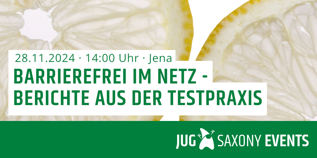 JUG Saxony Weihnachtsveranstaltung am 28.11.2024 in #Jena. Beginn 14:00 Uhr bei <a href="/Xceptance/">Xceptance</a>.  Themen rund um #Accessability. Anschließend gibt´s Pizza, Glühwein und Austausch.🍕😎 Wir freuen uns auf euch! jugsaxony.org/timeline/2024/… <a href="/ReneSchwietzke/">René Schwietzke</a>