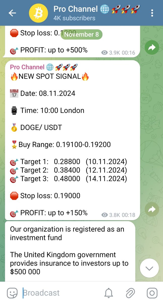 KuCoinSignals5's tweet image. 🥇DOGE/USDT

🎖Buy range: 0.19100-0.19200 (08.11.2024)

🎯Target 1:  0.28800 (10.11.2024)
🎯Target 2:  0.38400 (12.11.2024)
🎯Target 3:  0.48000 (14.11.2024)

🛑Stop loss: 0.19000 (08.11.2024)

#DOGE/USDT Profit✅

Profit: +116.15%📈

#binance #coinbase #kraken #signals