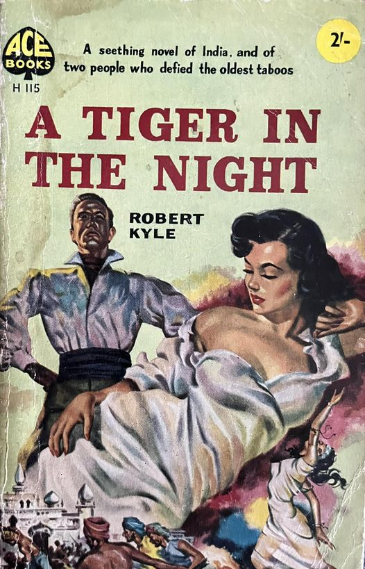 wilsongullis's tweet photo. A Tiger In The Night by Robert Kyle (Robert Terrall) (Ace Books H115, 1957). #ATigerInTheNight #RobertKyle #RobertTerrall #1950s #AceBooks #book #books #Paperback #cover #coverart #artwork https://t.co/N1WsW6n99J