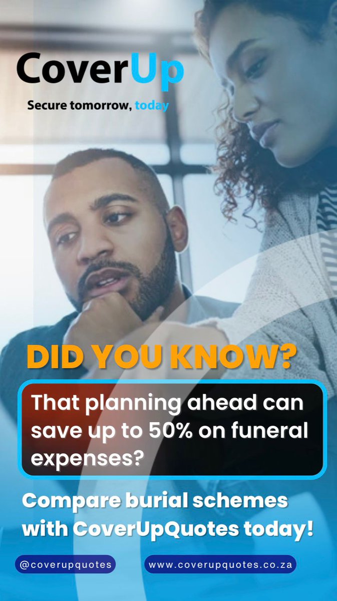 CoverUp_Quotes's tweet photo. Don't be like #Enhle
Take control of your savings by planning ahead so you can save on funeral cost.
#takecontrolnow
#LISA
#Compare. https://t.co/sY4uqvu69Y