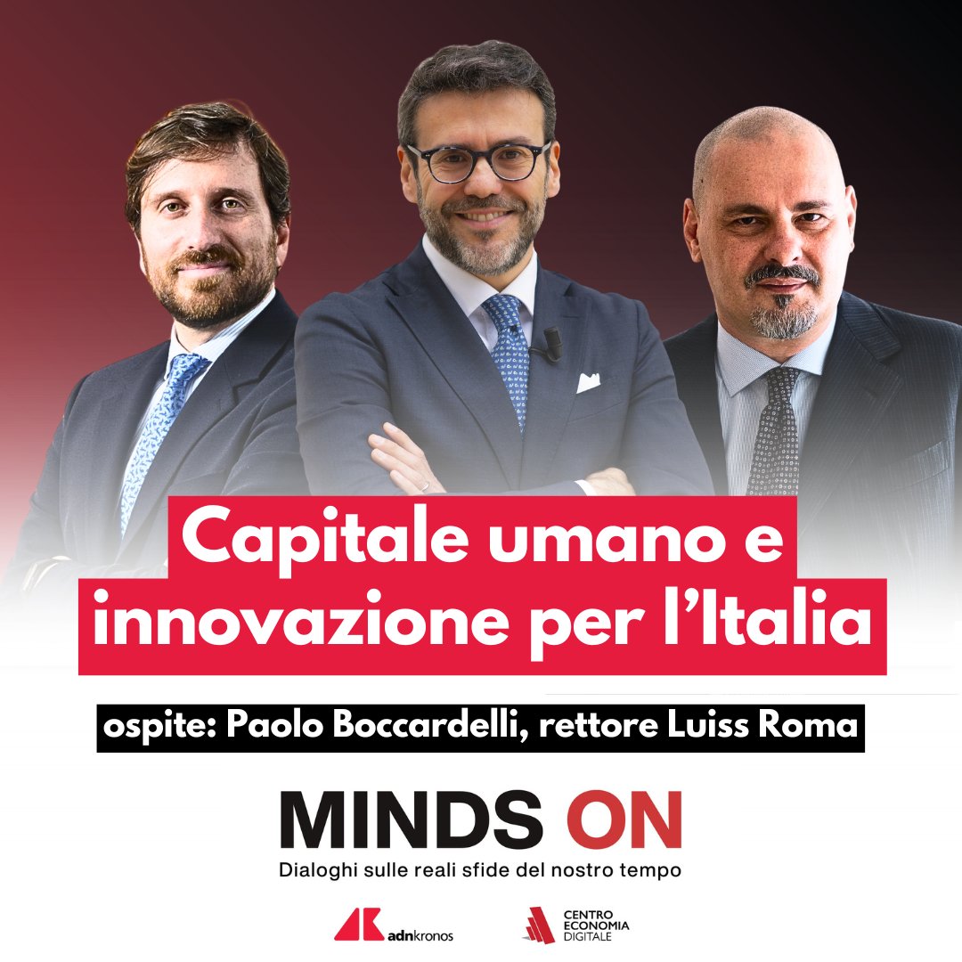Nella nuova puntata di “Minds On”, la serie prodotta da Adnkronos e Centro Economia Digitale <a href="/News_CED/">Centro Economia Digitale \ CED</a>, Giorgio Rutelli e Rosario Cerra dialogano con il nuovo rettore della <a href="/UniLUISS/">Luiss Guido Carli</a>, Paolo Boccardelli. Ordinario di Economia e Gestione delle Imprese e Strategie di Impresa, dirige