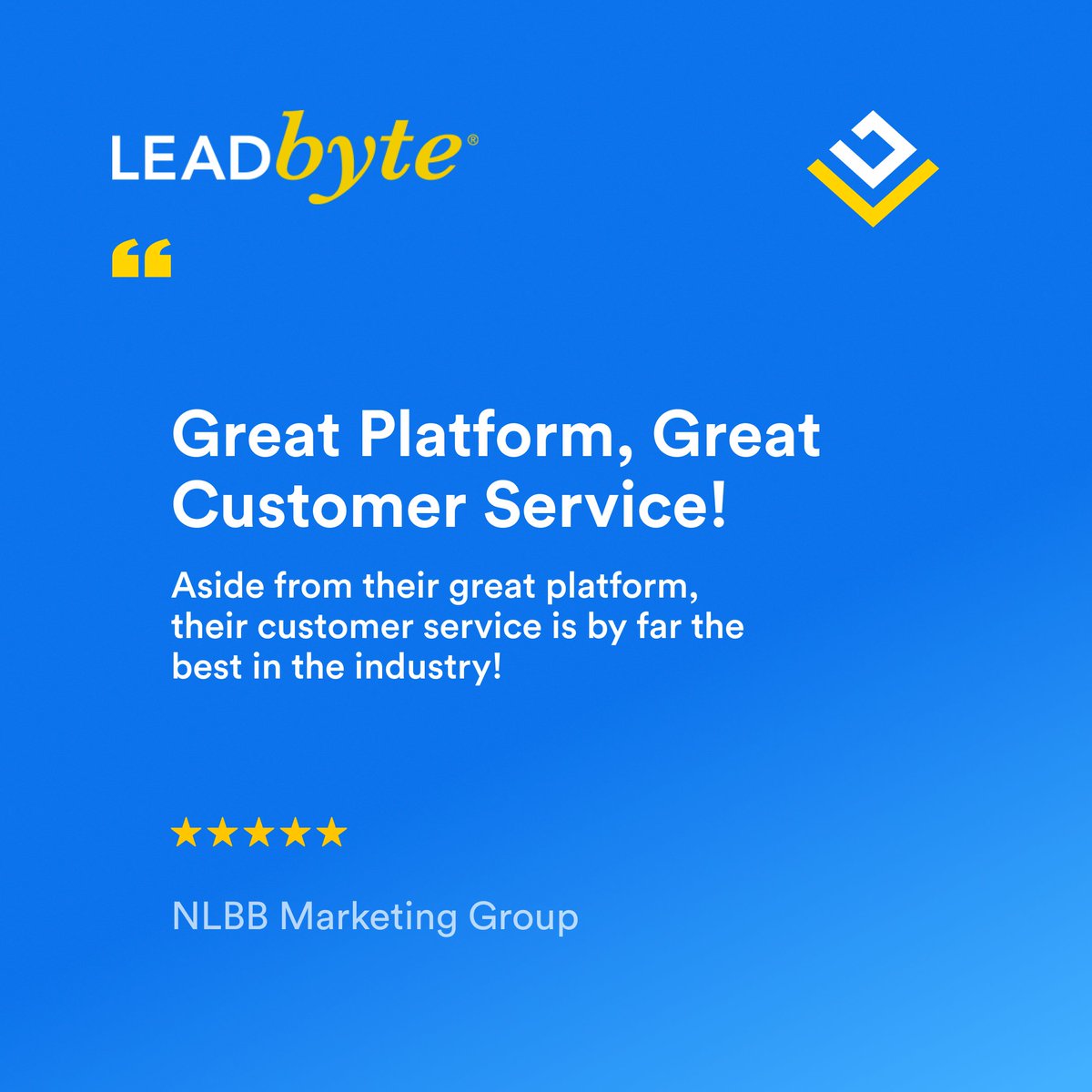 Discover this amazing testimonial from NLBB Marketing Group, showcasing why LeadByte is a game changer.
Share your own experience by visiting LeadByte reviews!
#LeadByte #CustomerLove