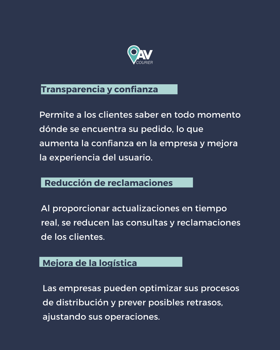 av_courier's tweet photo. El seguimiento de envíos ofrece seguridad y transparencia a tus clientes. Saber dónde está su paquete reduce la ansiedad y mejora su experiencia, ¡lo que se traduce en más confianza y fidelidad! 🚚

#transporte #paqueteria #envios #anoiavallescourier #correo #paquete #avcourier https://t.co/V93V4eUP0j