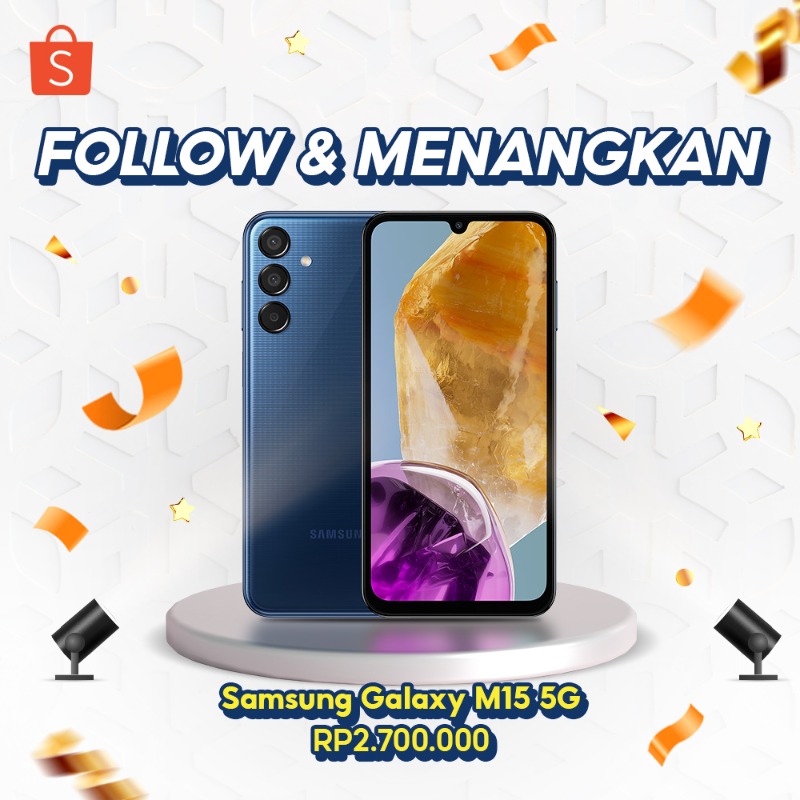 ShopeeID's tweet photo. ✨ GIVEAWAY SAMSUNG GALAXY M15 ✨

Ada Samsung Galaxy M15 5G senilai 2,7JT nih buat kamu! Mau?

Caranya:
- FOLLOW @ShopeeID
- RT tweet ini
- KLIK banner di bawah ini
- REPLY fitur apa dari Galaxy M15 yang kamu suka?

GOOD LUCK 🧡