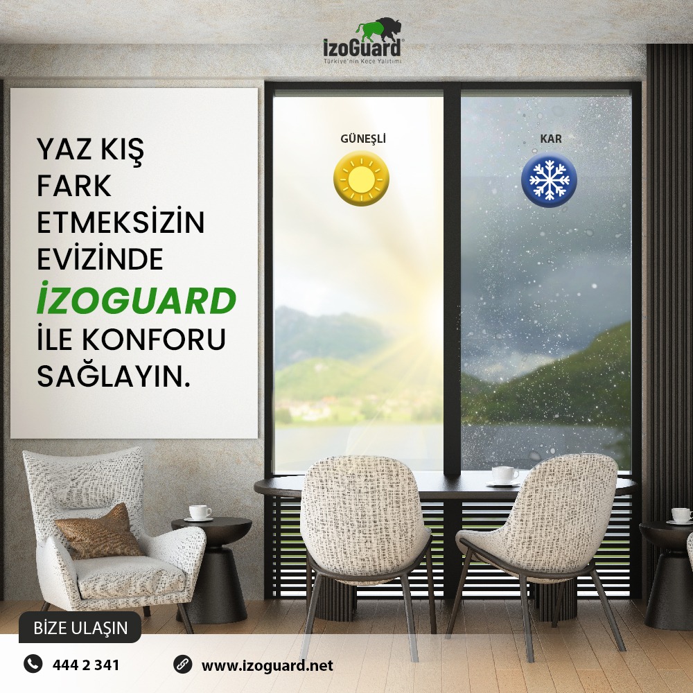 izoGuard_TR's tweet photo. Yaz - Kış Fark Etmeksizin Evinizde İzoGuard İle Konforu Sağlayın. #yalıtımmalzemesi #sesyalıtım #ısıyalıtım #izolasyonmalzemeleri #izoguard #izoguardkeçe #yalıtım https://t.co/y22LGdUlyo