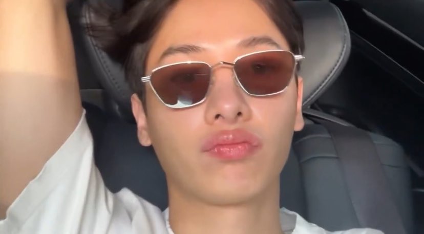 the way the sunset light complimented his skin and it suits him so well