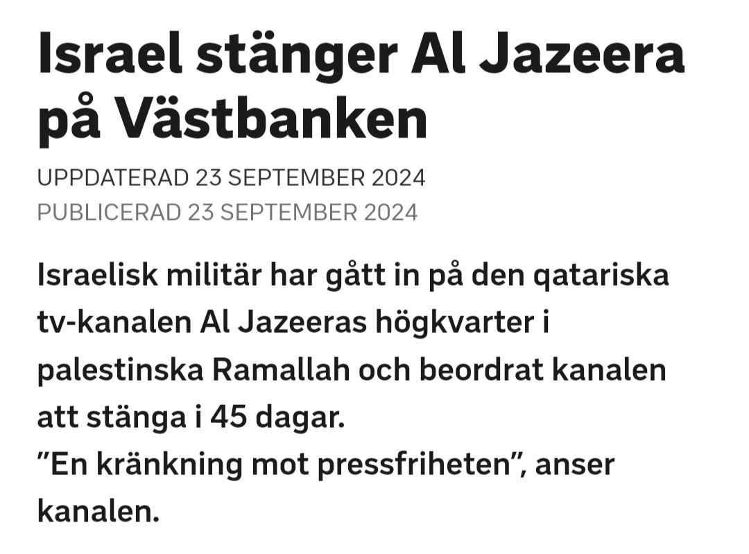 Våran nuvarande regering är ju en Löfven "vi såg det inte komma" 3.0. Så fort man sätter foten i Rosenbad verkar man tappa förmågan att se faran runt hörnet. Dags för M, KD och L att förstå att Israels fiender är våra fiender. Kristersson kommer få ett legacy liknande Löfvens.