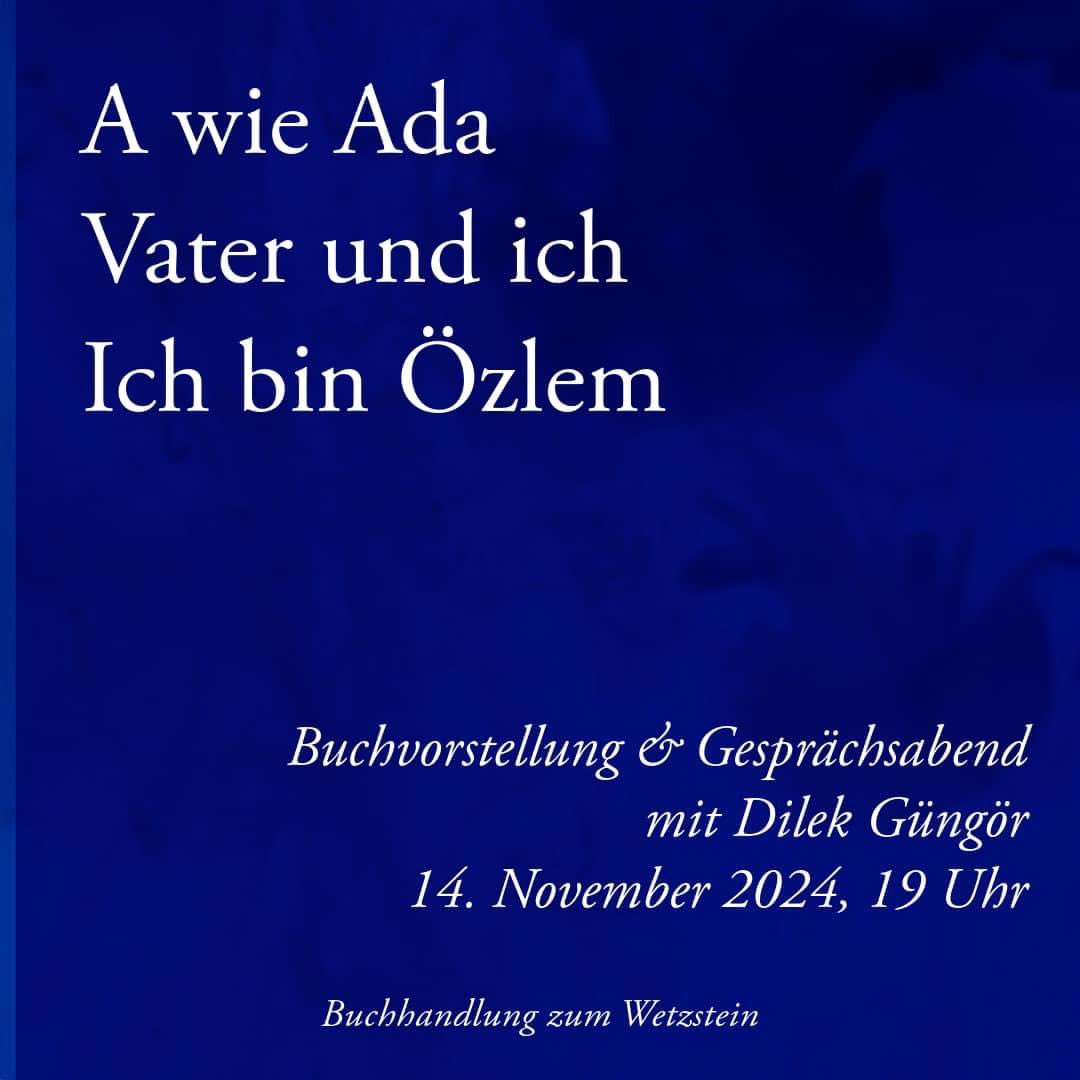 Freiburg! Am Donnerstag liest Dilek Güngör aus ihrem Roman „A wie Ada“ und weiteren Büchern in der Buchhandlung zum Wetzstein.
Kommse herbei!
Zum Termin: zum-wetzstein.de
Zum Buch: verbrecherverlag.de/shop/a-wie-ada/
#verbrecherei #verbrecherverlag #awieada #dilekgüngör