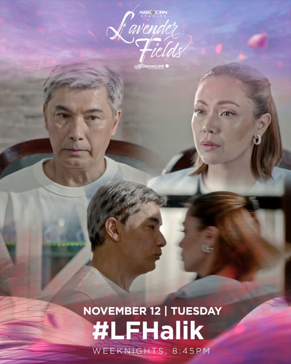 DreamscapePH's tweet photo. Ang tamis ng unang halik nina Lav at Zandro, mangyayari na ngayong gabi sa #LFHalilk 🪻💜

#LavenderFields, Weeknights, 8:45PM pagkatapos ng FPJ’s Batang Quiapo sa Kapamilya Channel, Kapamilya Online Live, A2Z at TV5! Mapapanood din sa iWantTFC, TFC at Netflix! https://t.co/3X9fVfIM5x