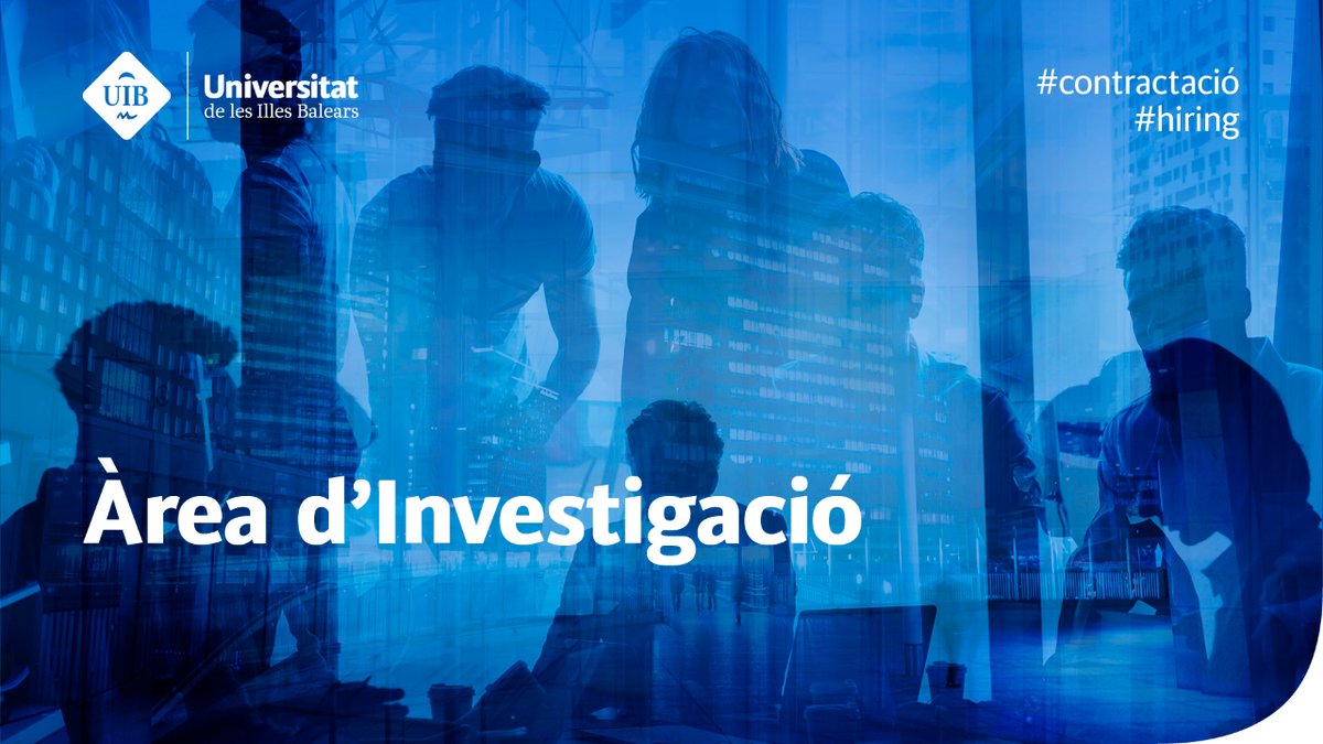 Universitat de les Illes Balears - UIB (@uibuniversitat) on Twitter photo #ContractacióUIB | Vols treballar amb nosaltres?
📢 L’Àrea d’<a href="/InvestigacioUIB/">InvestigacióUIB</a> ha publicat una nova convocatòria d’ofertes laborals de projectes de #recerca, disponible a bit.ly/3IE0ZlS.
➡️ Sol·licituds fins al 22 de novembre! #RecercaUIB #ofertalaboral #EURAXESS #ContractacióUIB | Vols treballar amb nosaltres?
📢 L’Àrea d’<a href="/InvestigacioUIB/">InvestigacióUIB</a> ha publicat una nova convocatòria d’ofertes laborals de projectes de #recerca, disponible a bit.ly/3IE0ZlS.
➡️ Sol·licituds fins al 22 de novembre! #RecercaUIB #ofertalaboral #EURAXESS