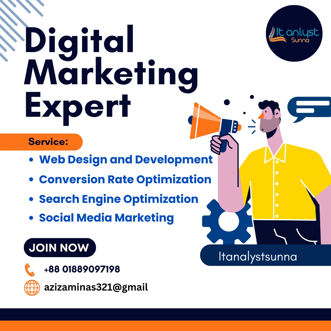 AzizSunna04321's tweet photo. I will be your Digital Marketing Consultant /Digital Marketing Agency
Media Services Company | Media Marketing |Digital Media Consultant|Digital Marketing Agency.I'M digital marketing experts with a proven ability to increase website traffic https://t.co/DiFhxM1uv0