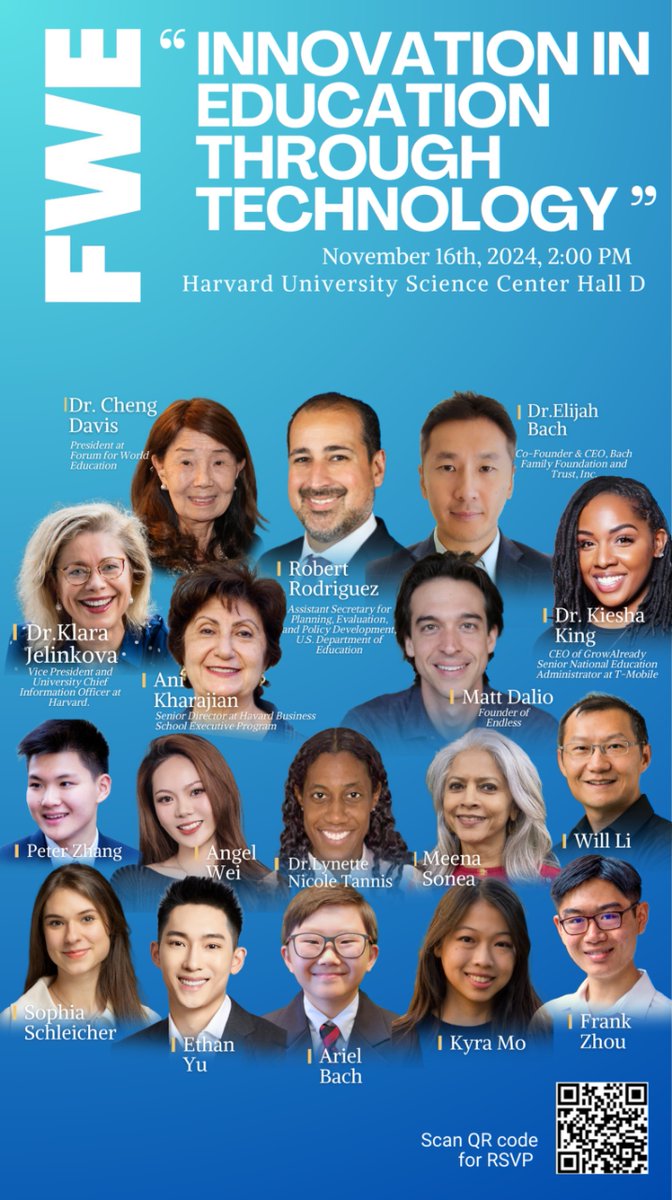 Innovation in Education Through Technology
11/16/24 @ 2-6 PM

Event Overview:
This panel will offer a platform for dynamic discussions on how AI and other cutting-edge systems can enhance learning outcomes and redefine accessibility, inclusivity, and creativity in education.