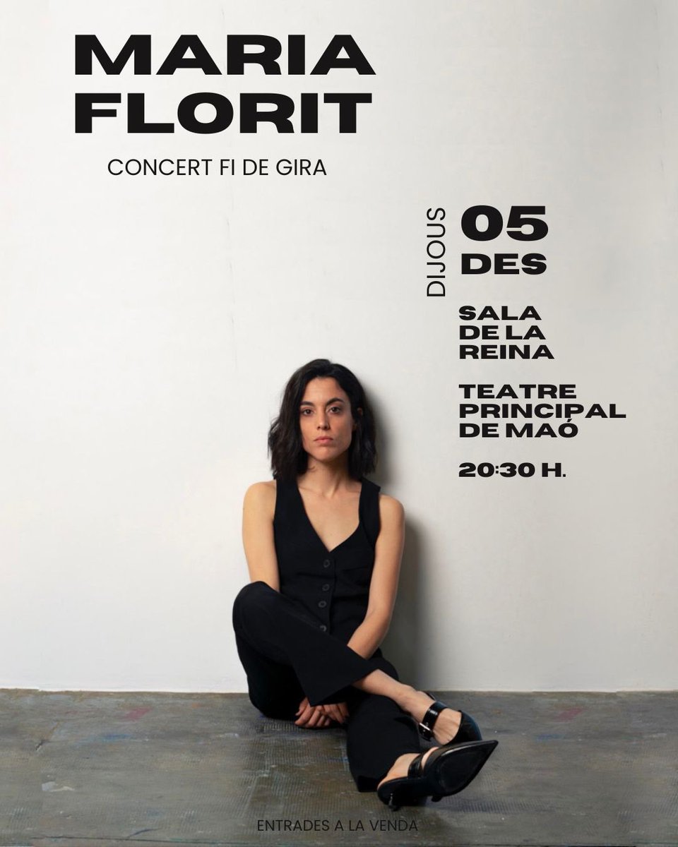 Hola!
Dia 5 de Desembre em despedeixo de sa gira de presentació de “Manies Que Tenc”. Serà a sa Sala de la Reina del Teatre Principal de Maó a les 20:30h. Hi hauràn sorpreses! ✨✨

ENTRADES🎫

shorturl.at/s0RMO 

📸Alba Redondo Pairet 
<a href="/plasplasfam/">PlasPlas</a>