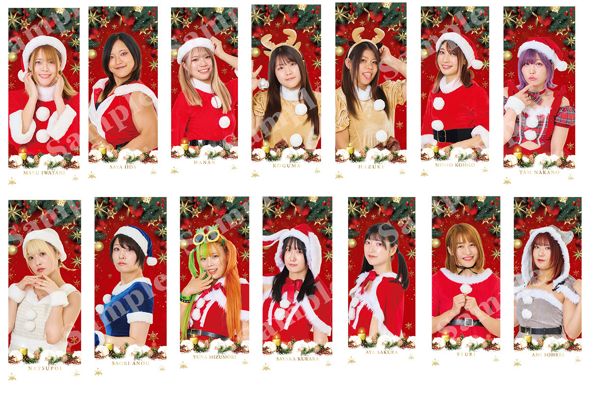 スターダム 女子プロレス ビジュアルタオル クリスマス 梨杏 選手 スターダム 女子プロレス ビジュアルタオル クリスマス 梨杏