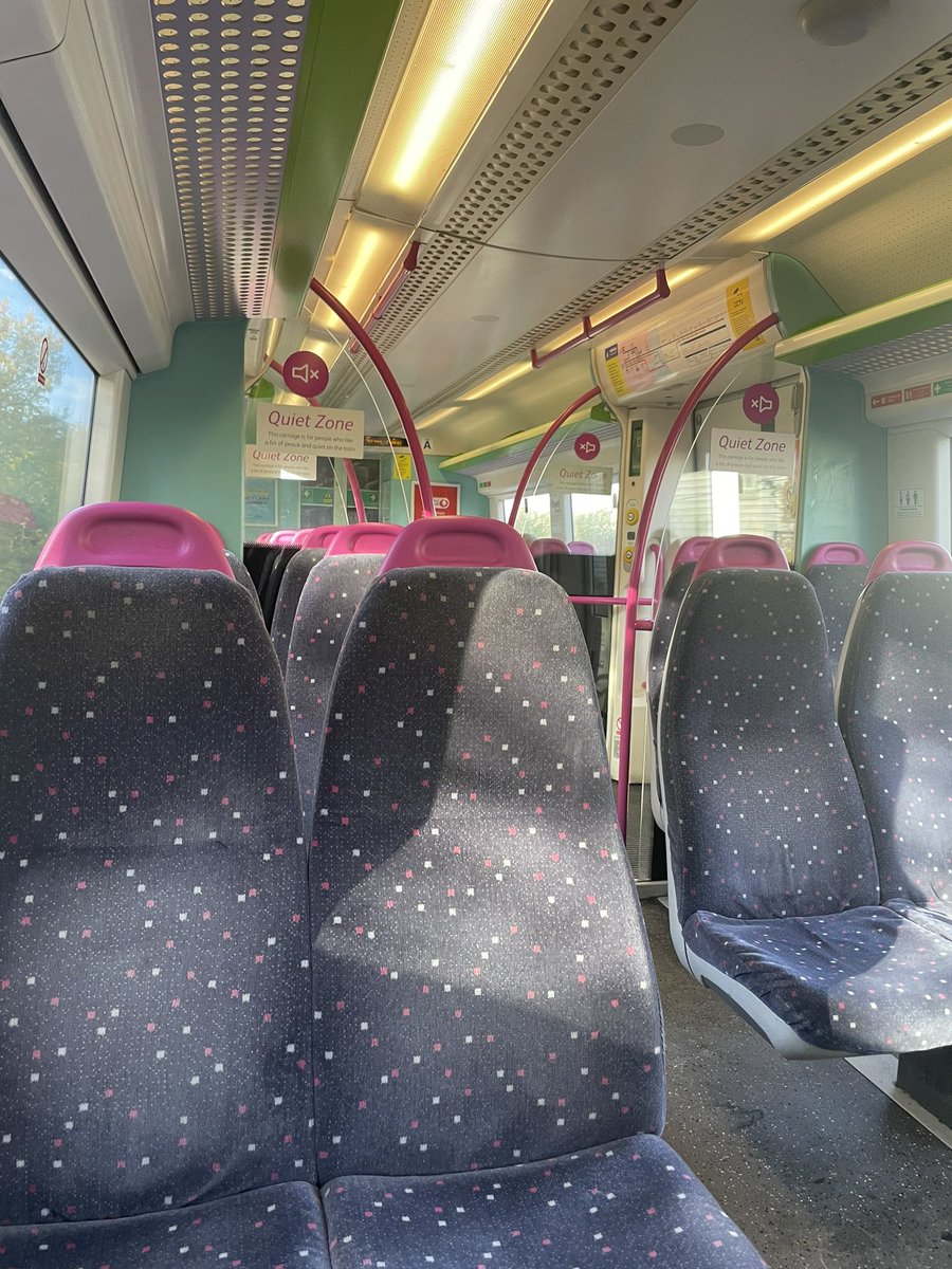 0853 train to London 
Train deserted. Working from Home has obviously had a massive impact.