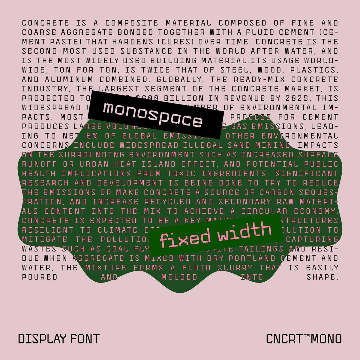 iframefonts's tweet photo. Concreto Mono is a monospaced san serif, built in regular style. Try for free:https://t.co/hsA7cnn8XA

#iframefonts #free #font #download https://t.co/HU7b7ivQ3n