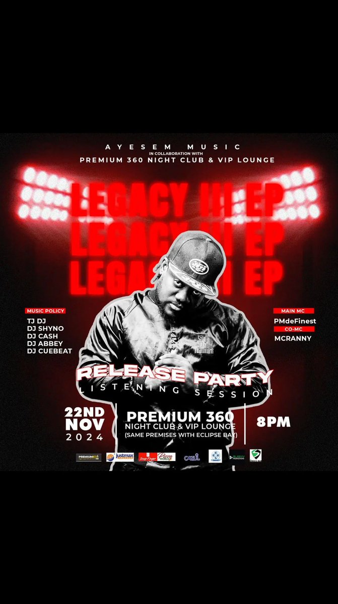 Ya all ready for the release and listening party on the 22nd November  <a href="/premium360/">Premium360</a> night club ?? 8pm sharp ,ya all invited.