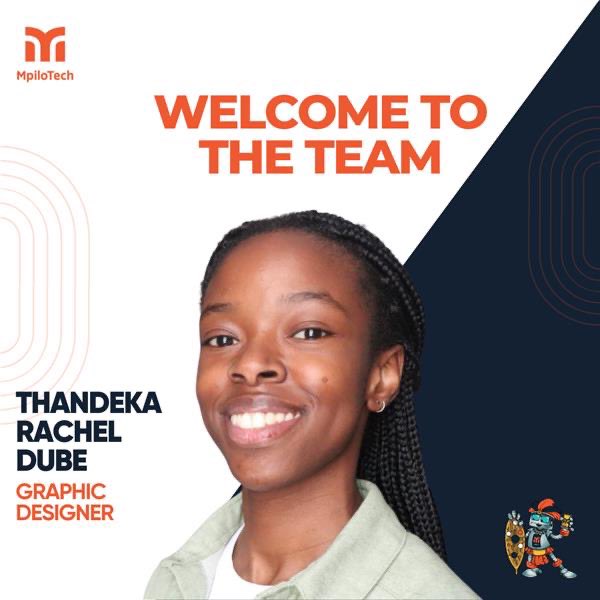 MpiloTech's tweet image. Join us in welcoming Thandeka Dube, our new Graphic Designer, to the MpiloTech team! 🌟
Welcome aboard, Thandeka! 🏆🏆
Here's to Unearthing YOUR Greatness at #MpiloTech 🚀🚀🚀
#NewEmployee #UXUIDesigner #TechLeader #GraphicDesigner
