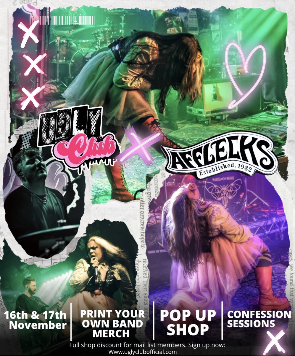 UGLY CLUB is stuck in wendy’s waiting room (@weareuglyclub) on Twitter photo don’t forget we have our <a href="/affleckspalace/">Afflecks Palace</a> pop up shop this weekend for 2 days only all day both days - come join us for giveaways, band merch printing, chats with myself & <a href="/HollyDuckyUK/">Holly / Ducky</a> / confession sessions & more 😈
📸: louisenewiss
#rockmusic #newmusic #affleckspalace don’t forget we have our <a href="/affleckspalace/">Afflecks Palace</a> pop up shop this weekend for 2 days only all day both days - come join us for giveaways, band merch printing, chats with myself & <a href="/HollyDuckyUK/">Holly / Ducky</a> / confession sessions & more 😈
📸: louisenewiss
#rockmusic #newmusic #affleckspalace