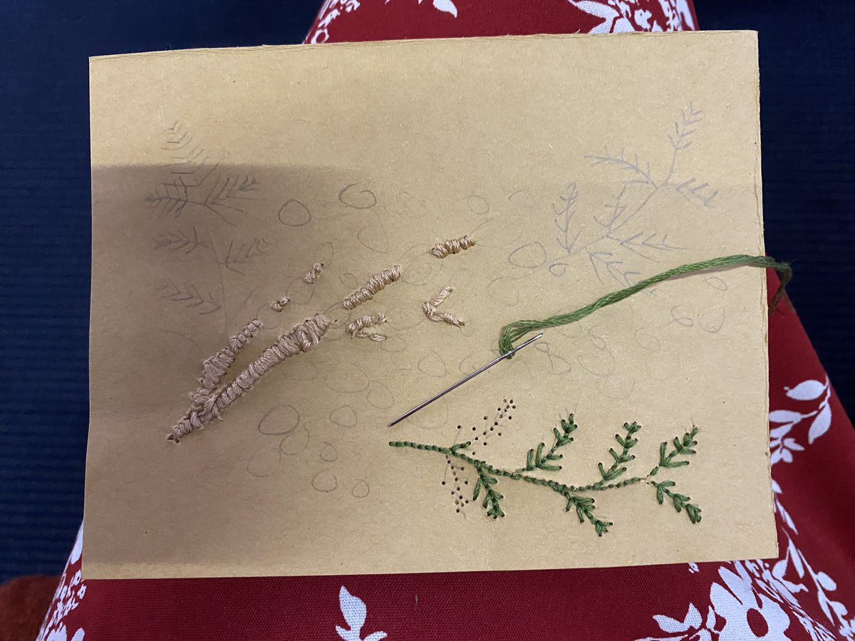 ReformedMaiden's tweet image. I’m just sitting and embroidering (ignore my super inconsistent satin stitch 😕). It will be a wattle once I’m done. 🙂