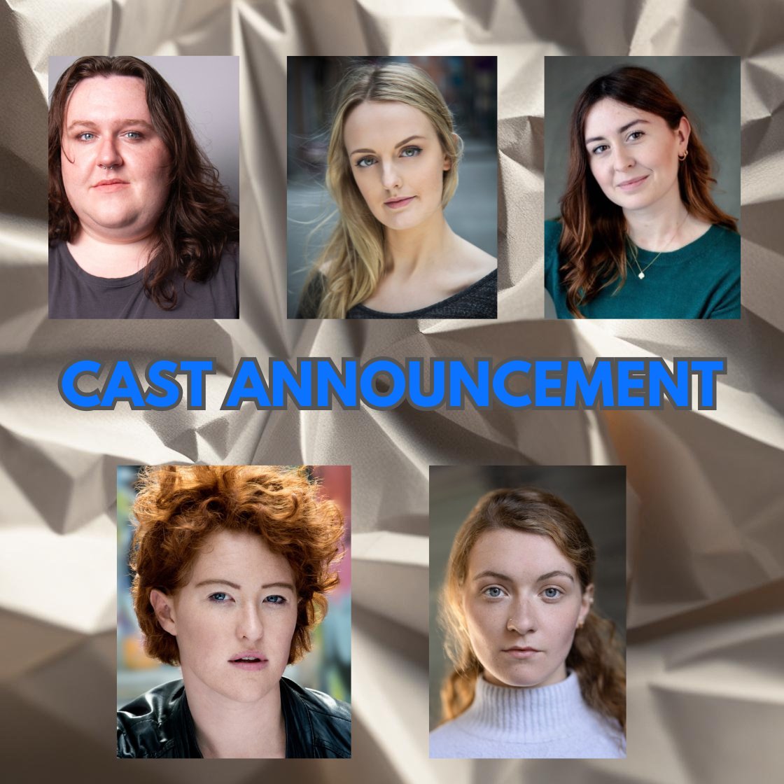 Foldable Theatre (@foldabletheatre) on Twitter photo We are delighted to announce the fabulous cast of Made from Paper by Clodagh Mooney Duggan.
Please welcome Wren Dennehy, Ashleigh Dorrell, Niamh McAllister, Madi O'Carroll and Cat Williams.
For ages 7+, Made From Paper runs at <a href="/mermaidarts/">Mermaid Arts Centre</a> from 16- 21 Dec.
🎟️ in bio We are delighted to announce the fabulous cast of Made from Paper by Clodagh Mooney Duggan.
Please welcome Wren Dennehy, Ashleigh Dorrell, Niamh McAllister, Madi O'Carroll and Cat Williams.
For ages 7+, Made From Paper runs at <a href="/mermaidarts/">Mermaid Arts Centre</a> from 16- 21 Dec.
🎟️ in bio