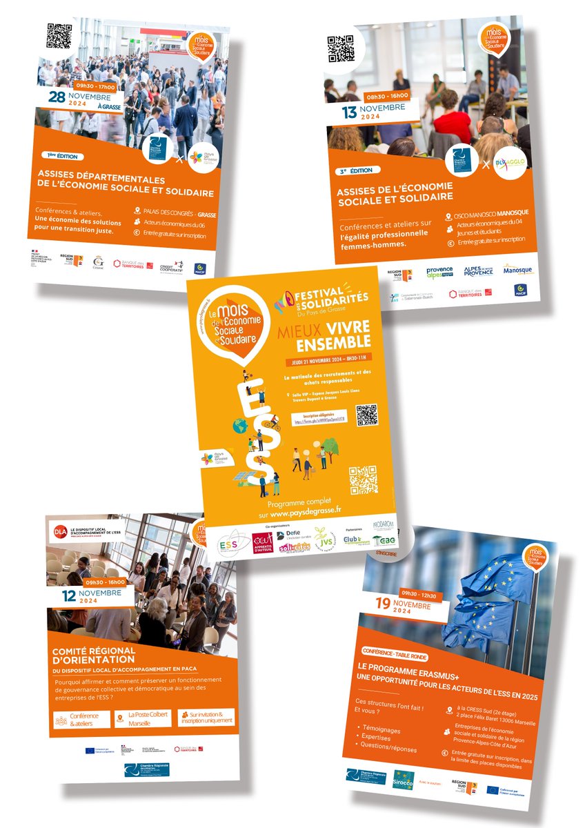 La 17e édition du Mois de l'Économie Sociale et Solidaire 2024 <a href="/mois_ESS/">Mois de l'ESS</a>  est lancée ! 

Zoom sur les prochains évènements #ESS en Provence-Alpes-Côte d'Azur, avec le soutien de <a href="/Prefet13/">Préfet de la région Provence-Alpes-Côte d'Azur</a> et   <a href="/MaRegionSud/">Région Sud</a> <a href="/BanqueDesTerr/">Banque des Territoires</a> 

➡️ cutt.ly/EePRT7Ho