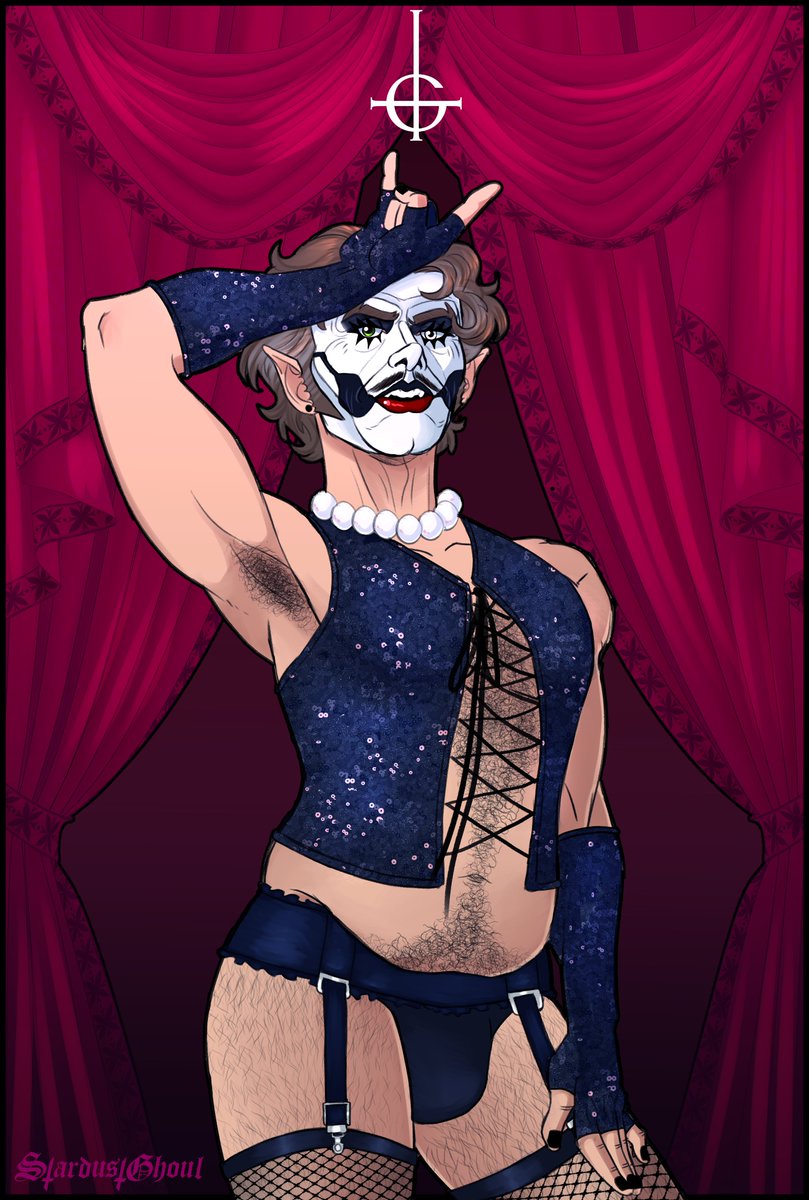StardustGhoul's tweet photo. Saw someone else draw Copia as Frank N Furter and it made me want to real bad https://t.co/Q1VZYP56mK