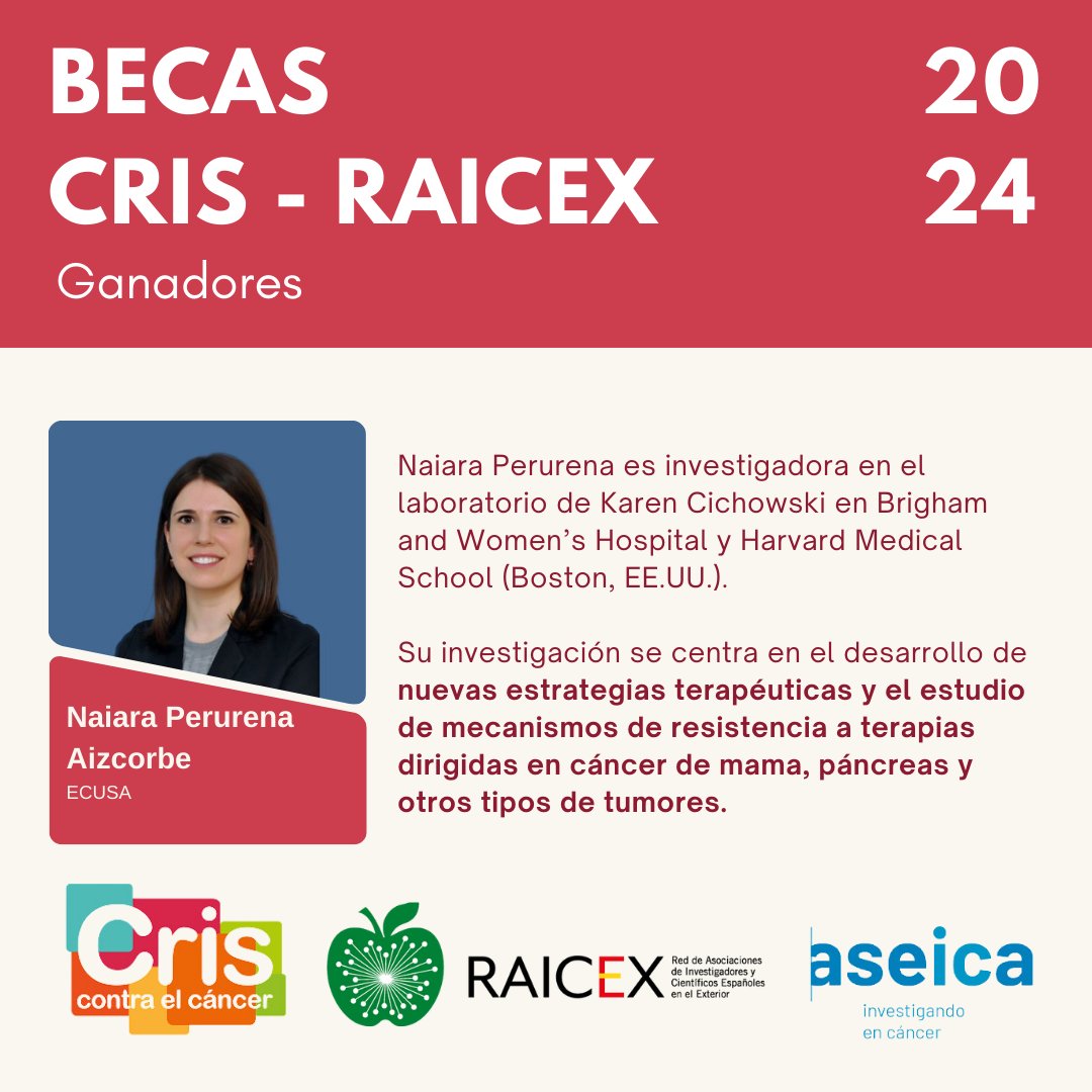 raicex_es's tweet photo. 🔴 Conoce a los ganadores de las becas CRIS-RAICEX 2024 🔴

Álvaro Curiel García (@AlvaroCurielGa1) 
Andrea Vallés Martí
Naiara Perurena Aizcorbe

@comunidadECUSA
@CENL_SWNL

¡Enhorabuena a los tres! Y gracias @criscancer y @ASEICAnews por hacer posible esta colaboración https://t.co/oEzXKayOCv