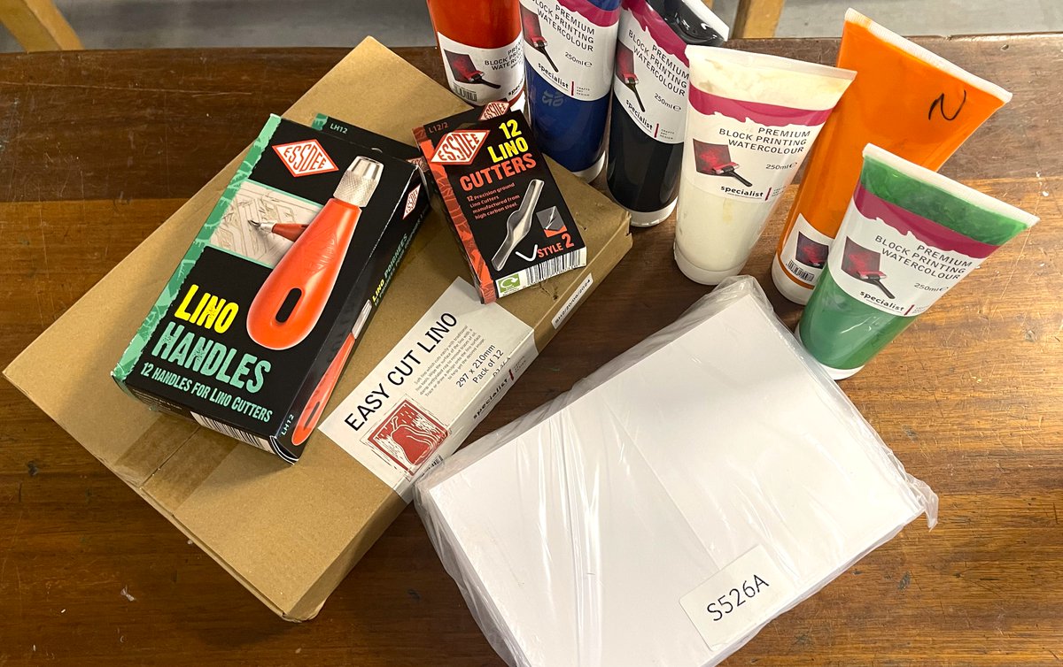 THANK YOU to <a href="/DryadEducation/">Dryad Education</a> for donating lino, cutters, cards &amp; inks to set up our ADT’s NEW Print Making Club!  Our first project will be Polyboard printing and Lino printing to make Christmas cards! 
'Watch this space for the fabulous artwork to come!'
#BGLC_ADT