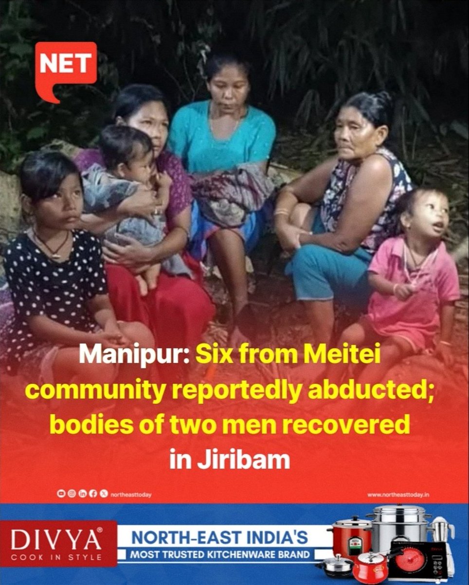 #Manipur | Three women and three children from the Meitei community were reportedly abducted, allegedly by militant groups In Jiribam district. Photos of the victims, seemingly taken during their captivity, have surfaced on social media, intensifying concerns in the region.