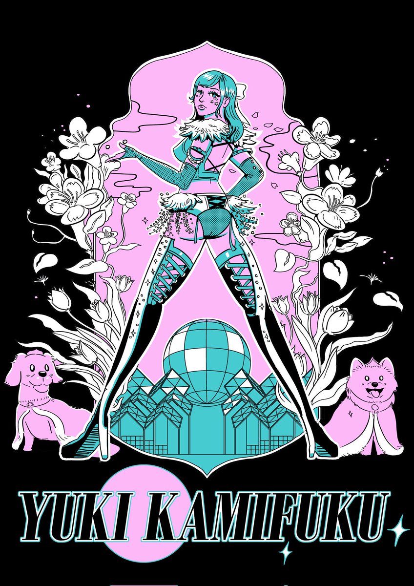 drgoresg's tweet photo. If you were at TJPW USA, you might have noticed Kamiyu's new merchandise 👕. 
Her patience and ideas helped me create an illustration that reflects some of her character and story.
Prowrestling is an artform. Please continue to support us. 
#tjpw #kamiyu #tjpwUSA https://t.co/3eubLTQT7r