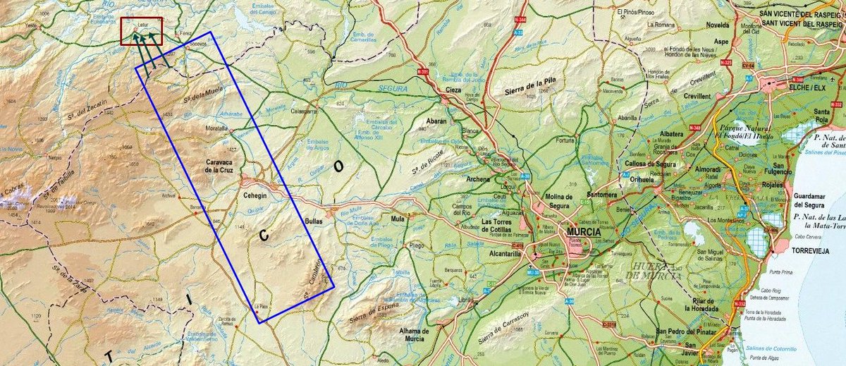 Muchísimas gracias a <a href="/AEMET_CLaMancha/">AEMET_Castilla-La Mancha</a> por contar con los datos de precipitación de la red suremet.es. Un placer colaborar con <a href="/AEMET_Esp/">AEMET</a> y otros organismos públicos!! En la cabecera del arroyo de Letur ubicada en el límite con Murcia se superaron los 200 mm el día 29